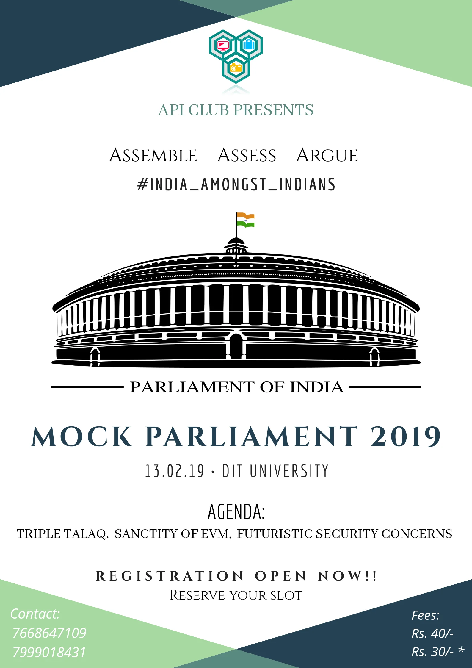 Mock Parliament 2019 by API Club