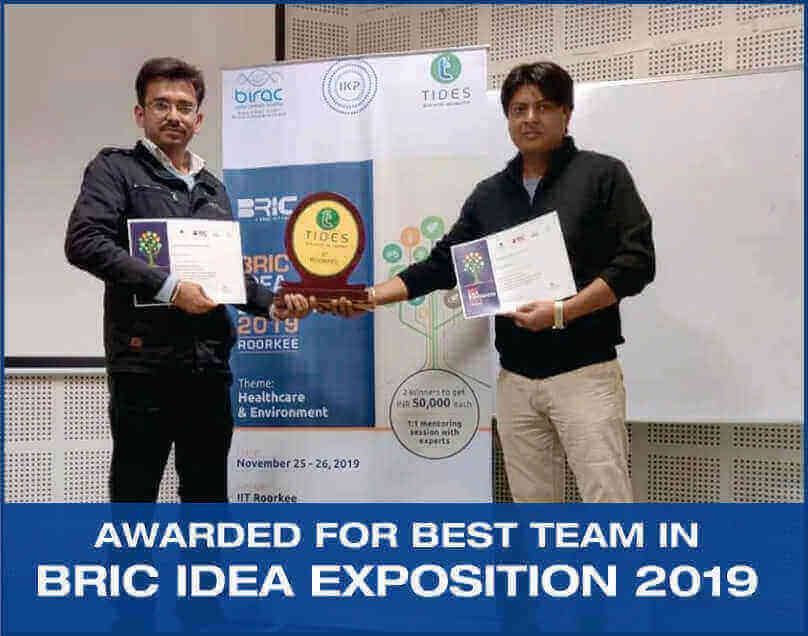 Faculty of Pharmacy, DIT University awarded for 'Best Team' in BRIC Idea Exposition 2019 