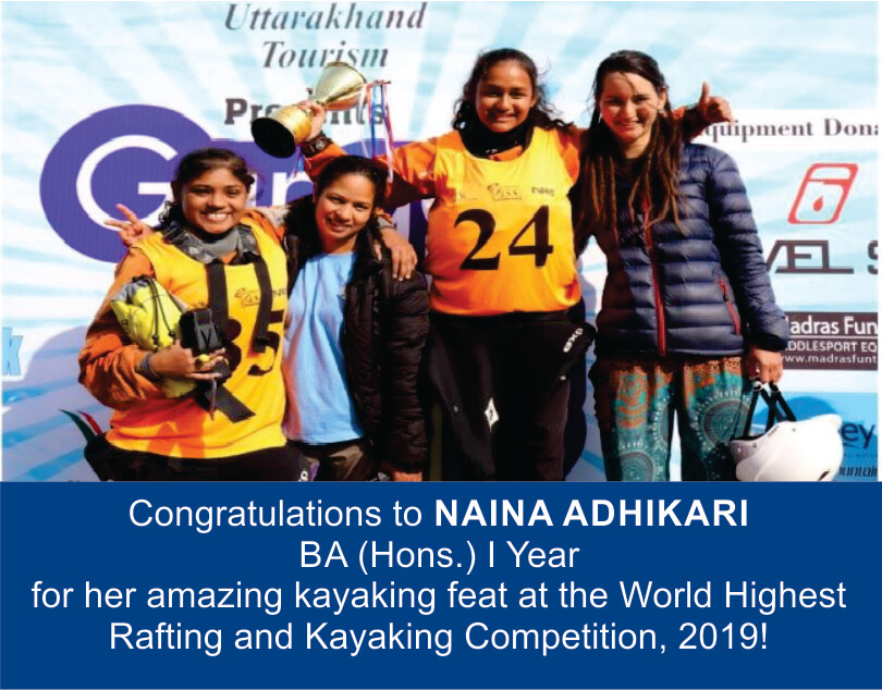 Congratulations to NAINA ADHIKARI for winning World Highest Rafting and Kayaking Competition, 2019!