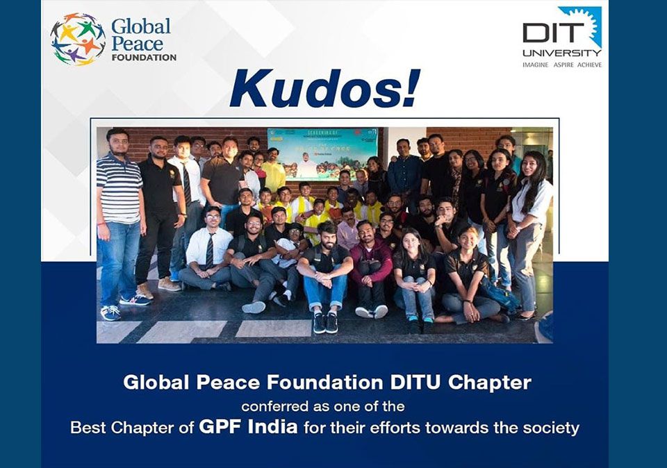 GPF-DITU Chapter conferred as one of the best chapter of GPF India