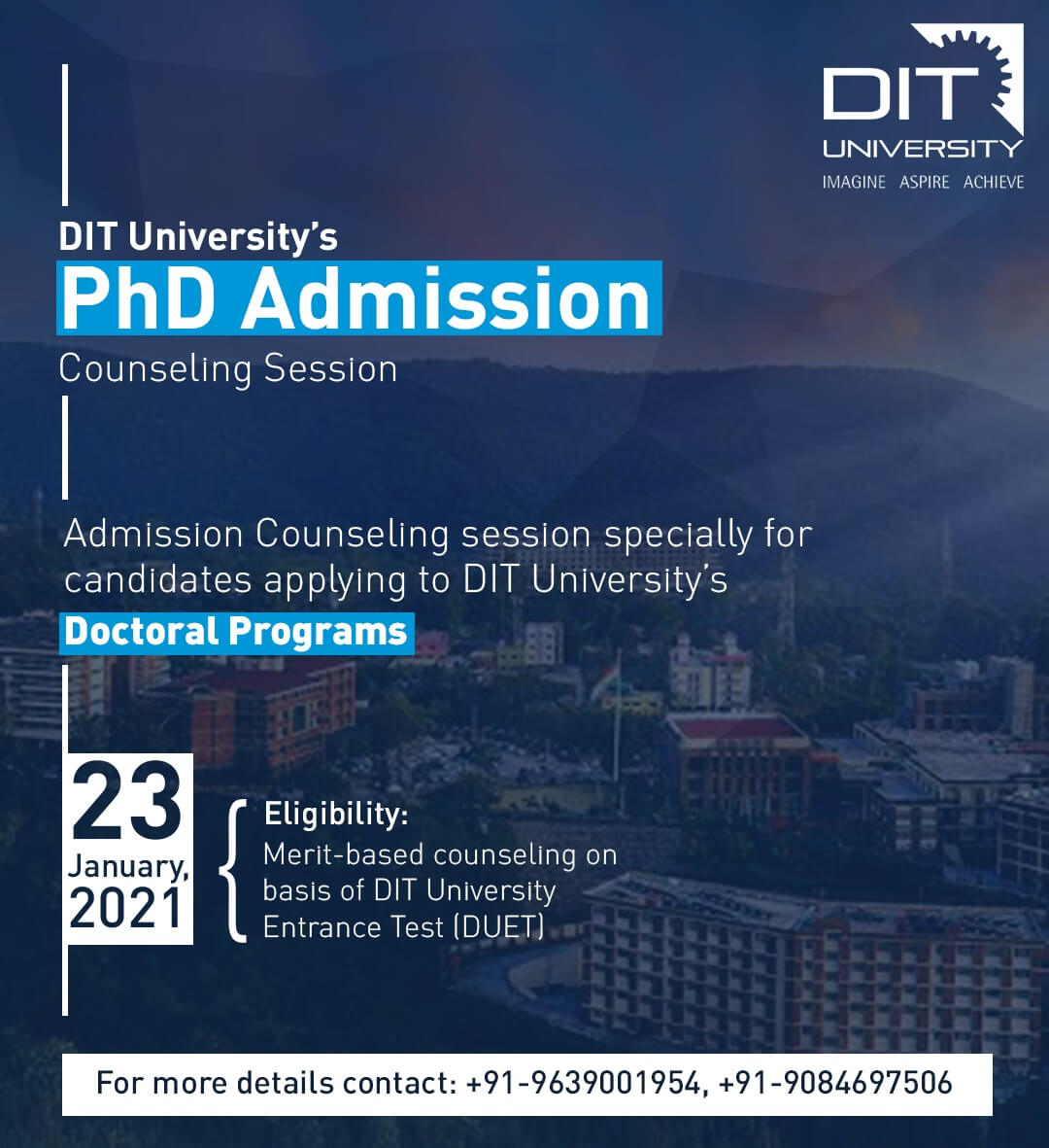 Ph.D. (Part-Time \ Full-Time) Admission Counseling 2021