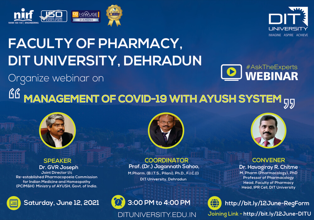Webinar: Management of COVID-19 with Ayush System