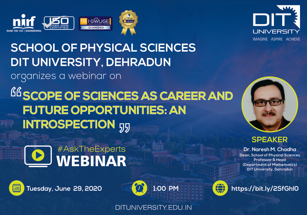 Webinar: Scope of Science as Career and Future Opportunities: An introspection