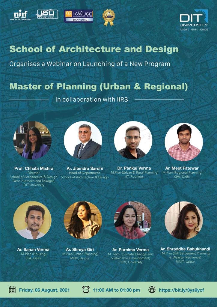 School of Architecture and Design, DIT University is launching the new masters program, Masters in Planning (Urban and Regional)