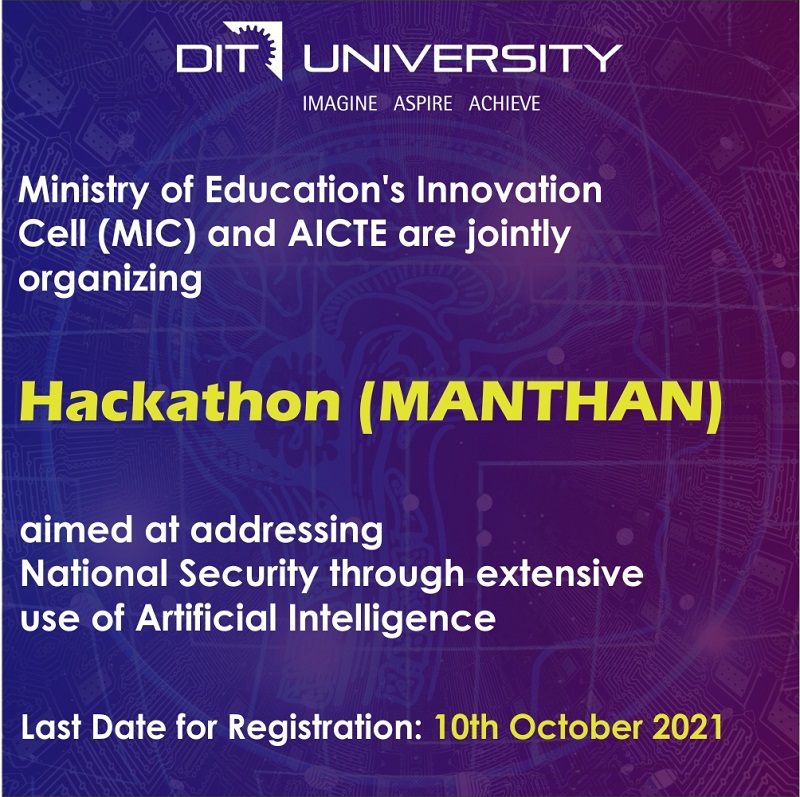 Hackathon (MANTHAN). Register Now!