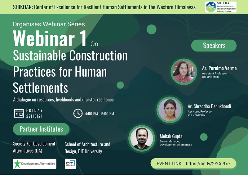 Webinar on Sustainable construction practices for human settlements