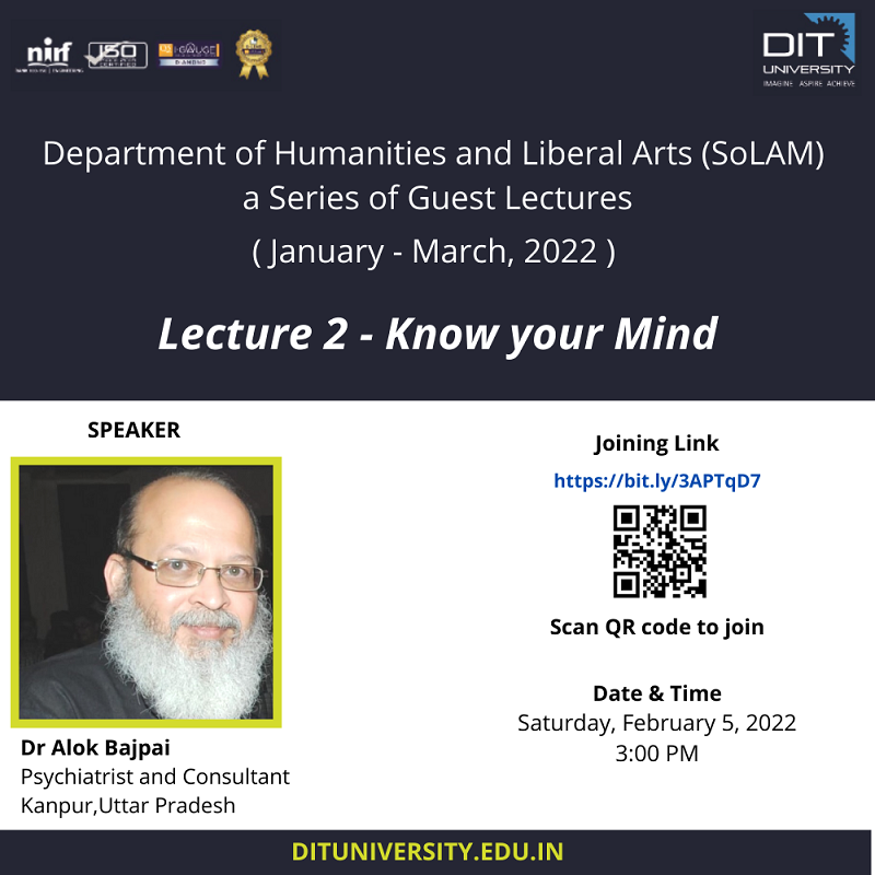 Guest Lecture 2 : Department of Humanities and Liberal Arts ( SoLAM)