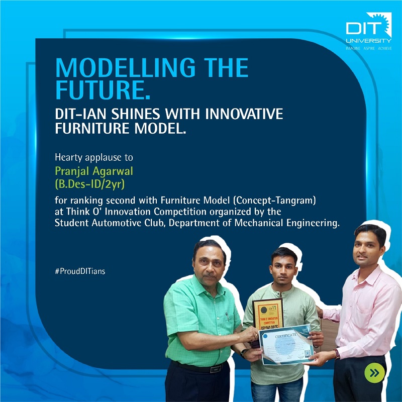 Pranjal Agarwal: Congratulations Pranjal Agarwal for ranking 2nd with furniture Model