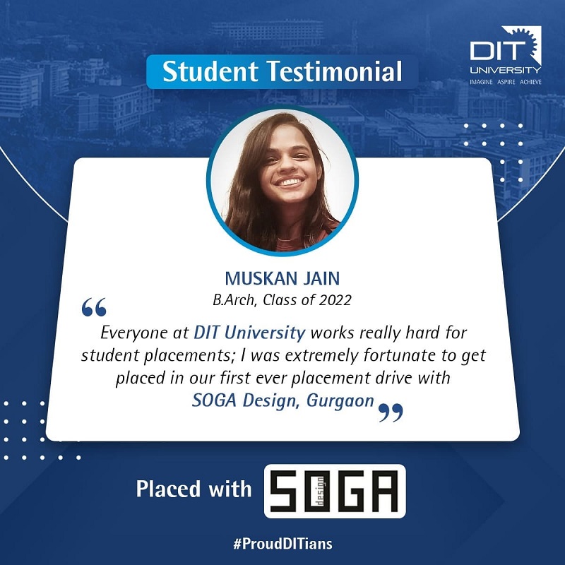 Muskan Jain: Congratulations for your placement at SOGA