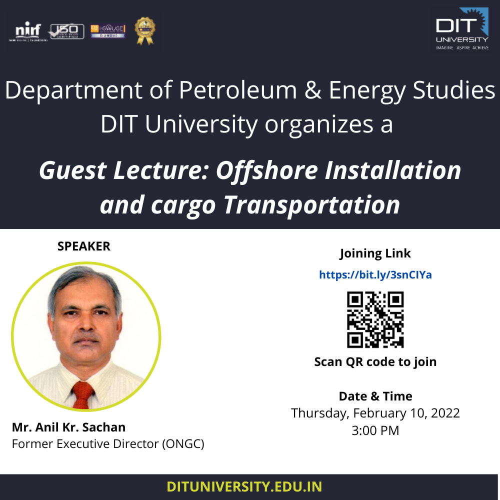Guest Lecture : Offshore Installation and cargo Transportation