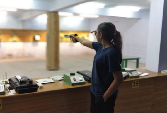 Miss Dristi Jadav participated in Uttarakhand State level air pistol shooting championship - 10 meter category (2019) 