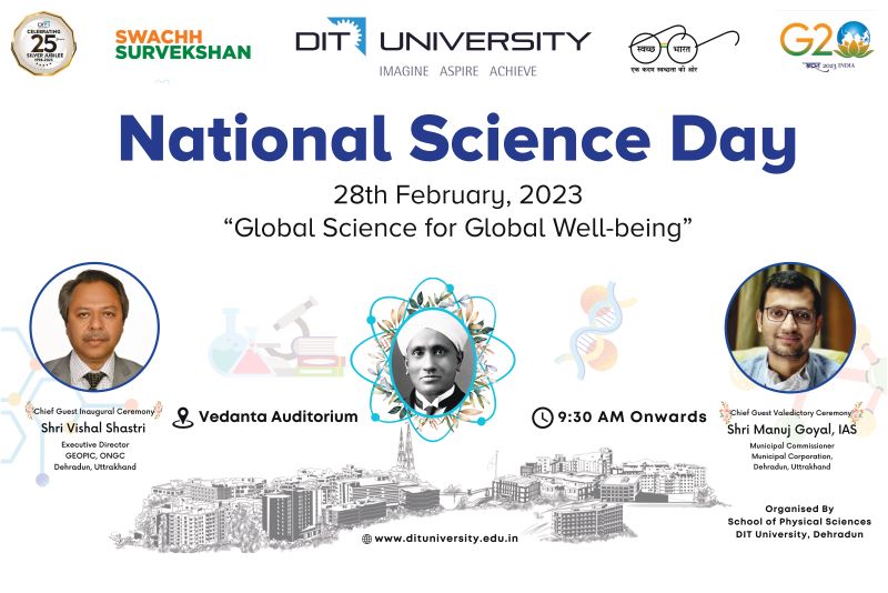 National Science Day-2023 Organized by School of Physical Sciences DIT University, Dehradun