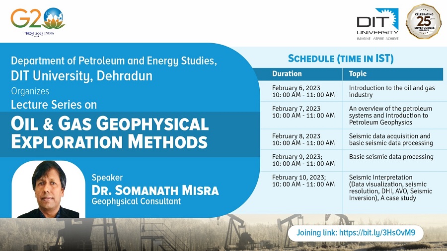 Lecture Series on "Oil & Gas Geophysical Exploration Methods