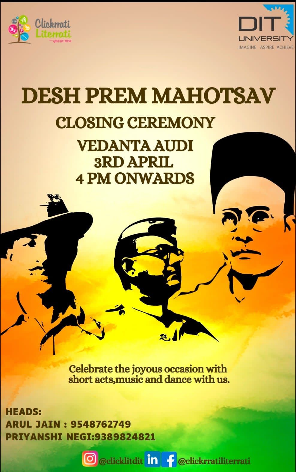 Closing ceremony of Desh Prem Mahotsav