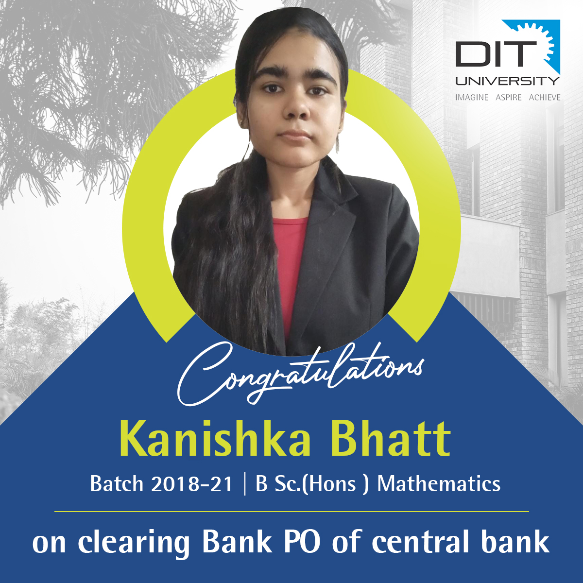 Kanishka Bhatt on clearing Bank PO of central bank