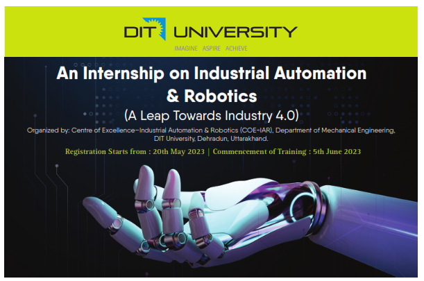 An Internship on Industrial Automation & Robotics: 5th June 2023