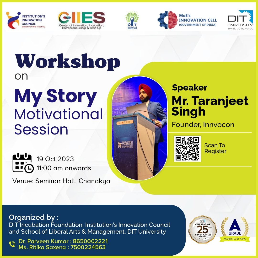 Workshop "My Story: Motivational Session) on 19th October 2023