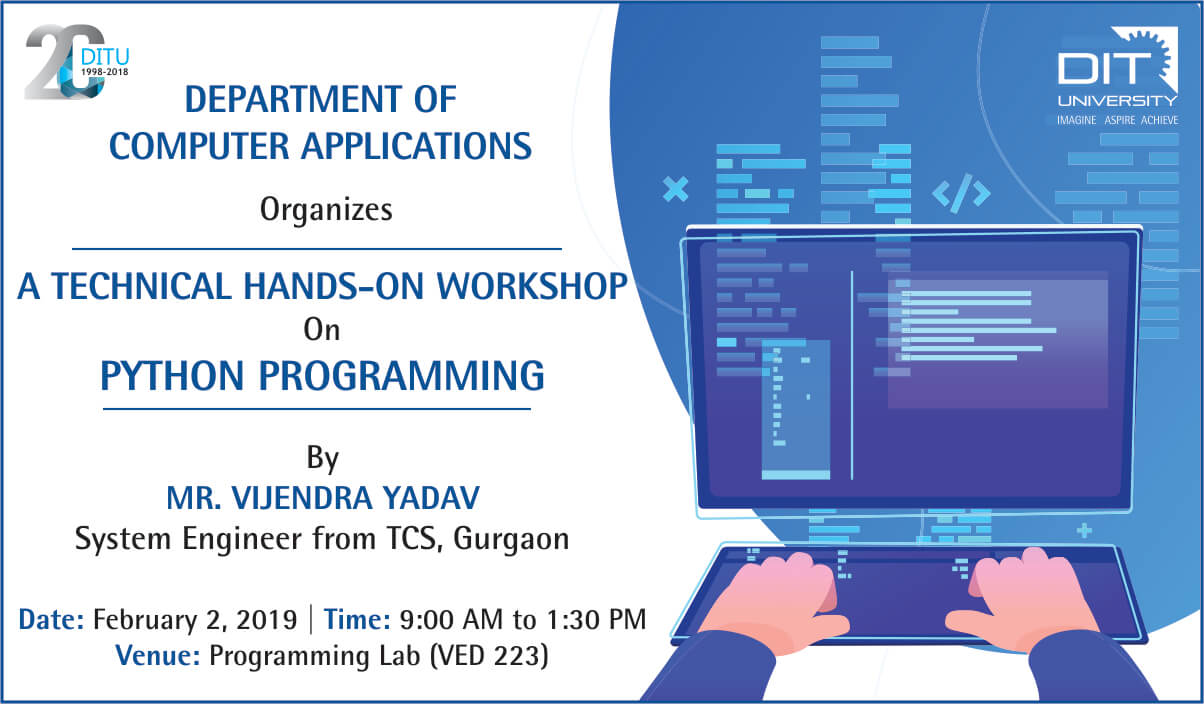 Technical hands-on workshop 'PYTHON Programming' by 'Department of Computer Applications'