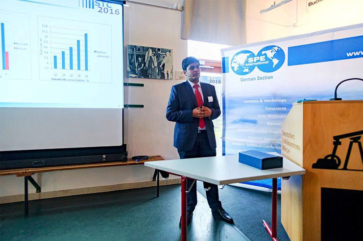 Pulkit Choudhary , Presented paper at SPE conference in Germany