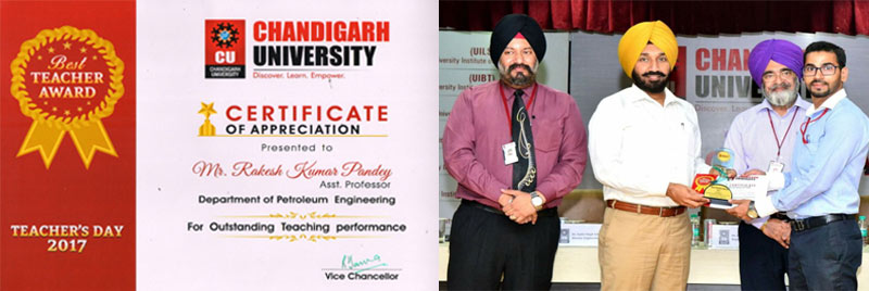 Rakesh K. Pandey , Best Teacher Award 2017