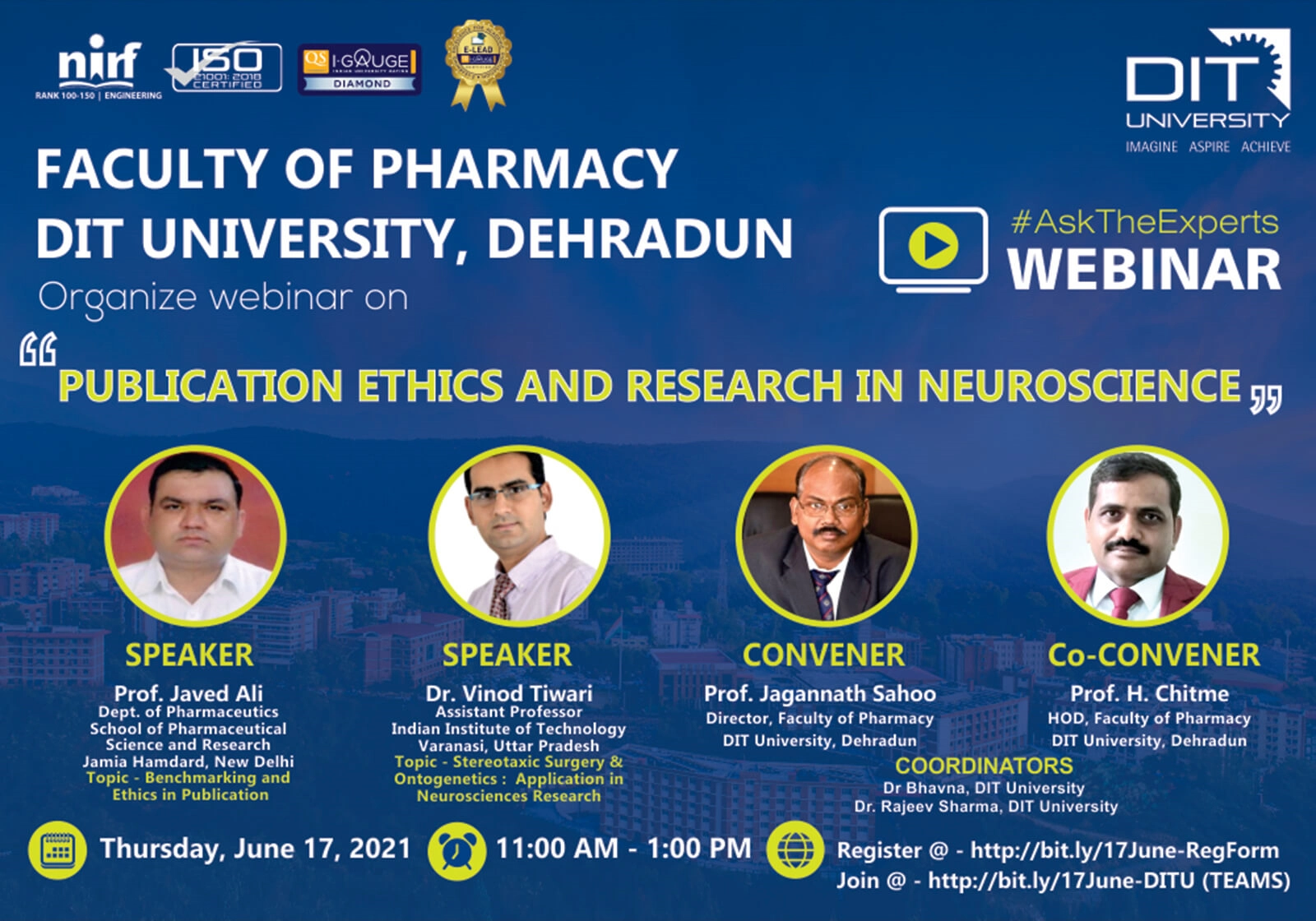 Webinar : Publication Ethics and Research in Neuroscience