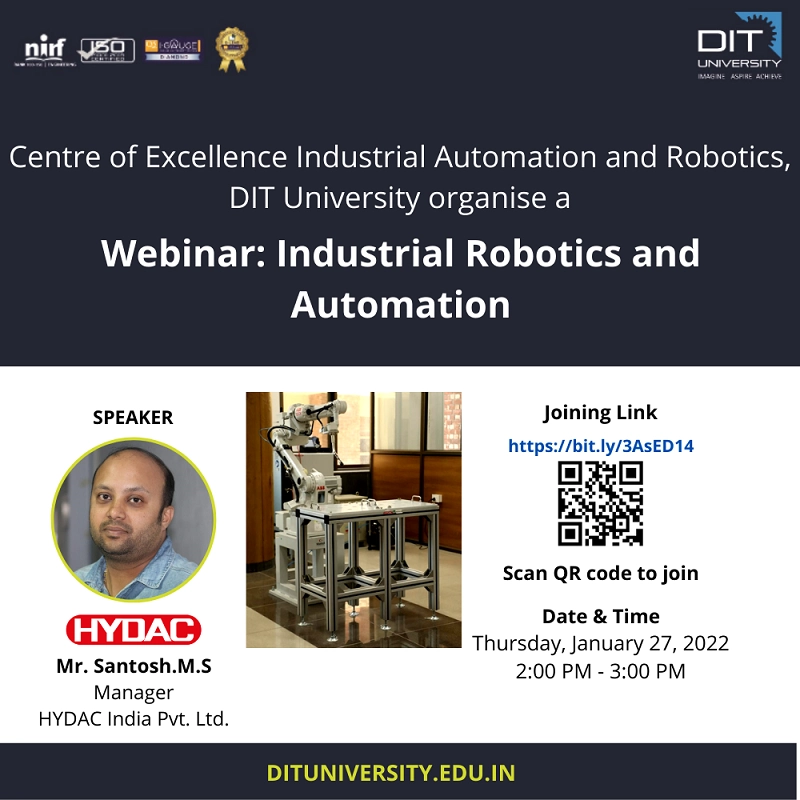 Webinar on Industrial Robotics & Automation | DIT University