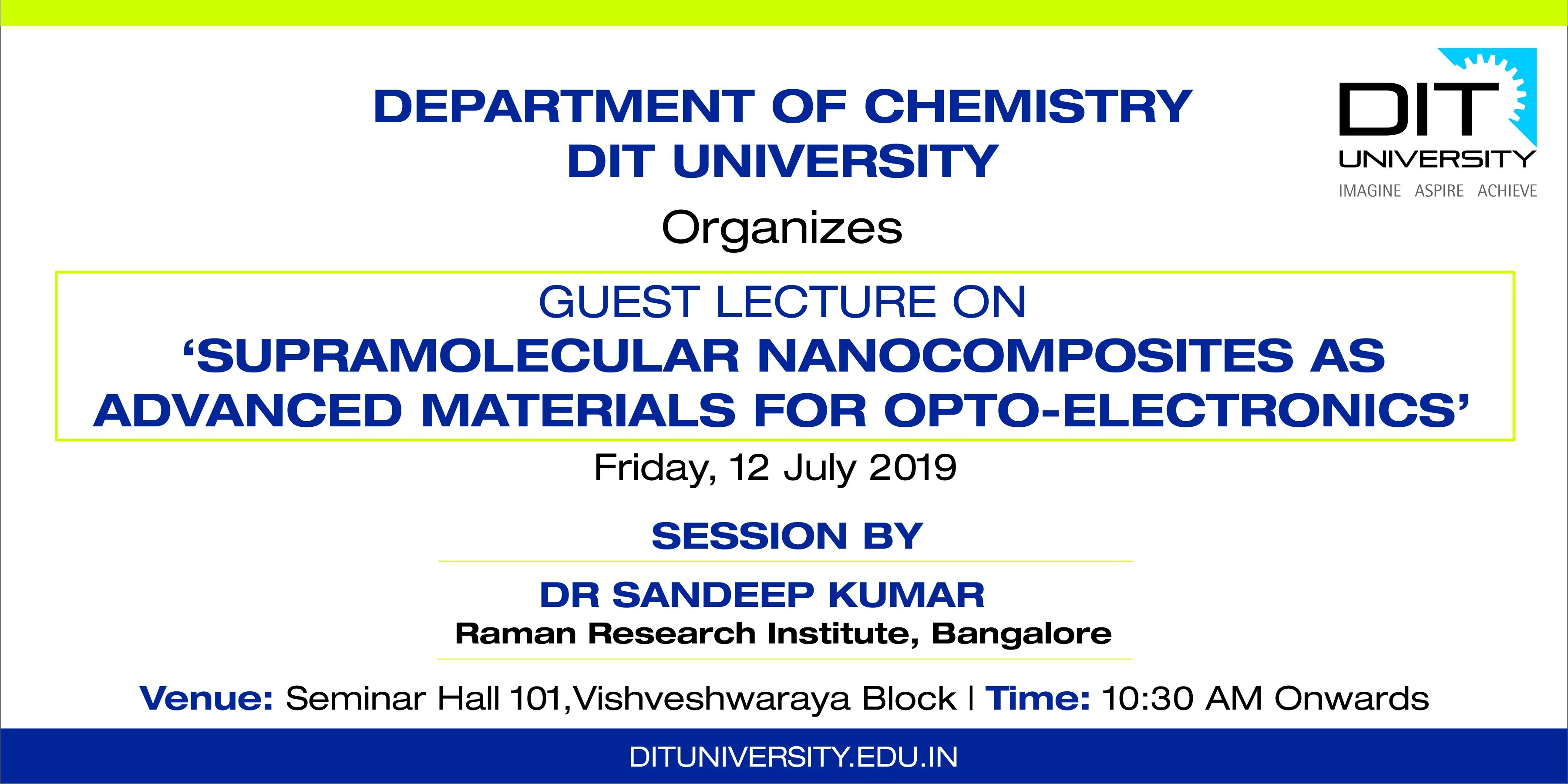 GUEST LECTURE ON SUPRAMOLECULAR NANOCOMPOSITES AS  ADVANCED MATERIALS FOR OPTO-ELECTRONICS